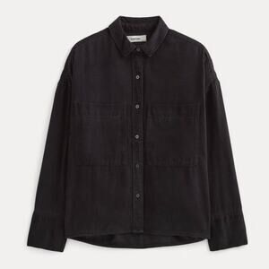 Everlane Women's Boxy Overshirt In Buttersoft Black Size XL NWOT